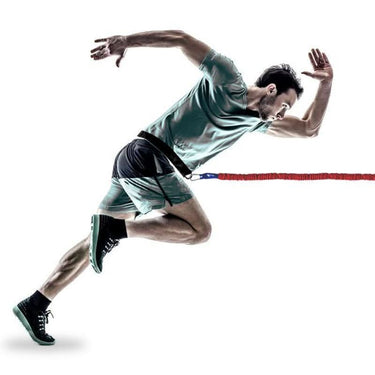 Increase speed and agility in all athletes using resistance bungee for speed and overspeed training athletes in football, baseball, basketball, soccer, softball, rugby and track and field